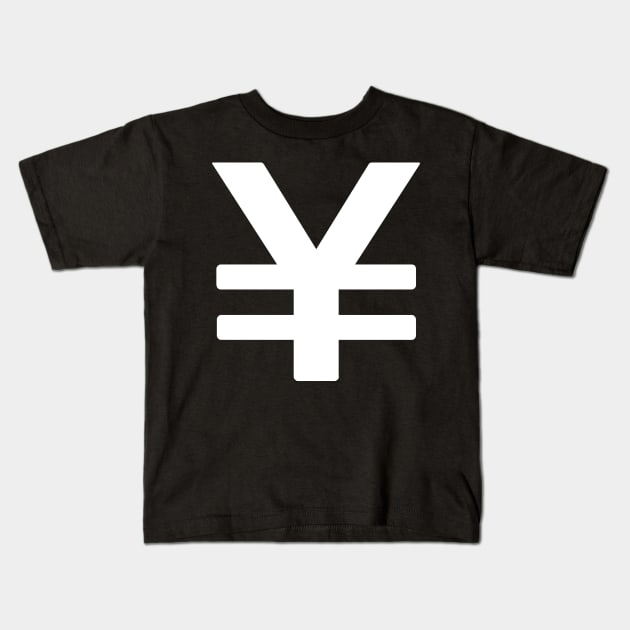 YEN - Aesthetic Japanese Vaporwave Symbol Kids T-Shirt by MeatMan